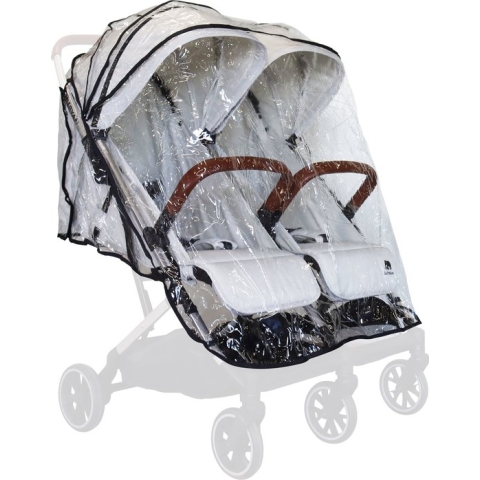 Deryan Rolo X2 Regenhoes voor dubbele buggy - Kooper x2 regenhoes