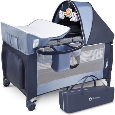 Lionelo Sven Plus - Meegroeibed - Campingbedje - 127x60cm - tot 15kg - SET 2in1 - Co-sleeper