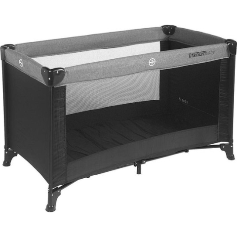 Titaniumbaby Campingbed 60X120 cm - Zwart / Melange