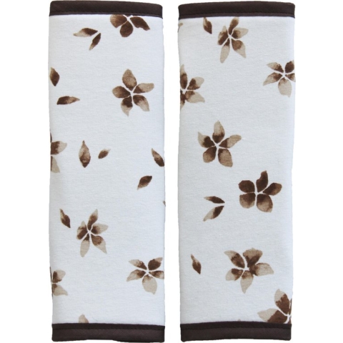 Gordelbeschermer Kind - Set 2 stuks - Bloemen Bruin