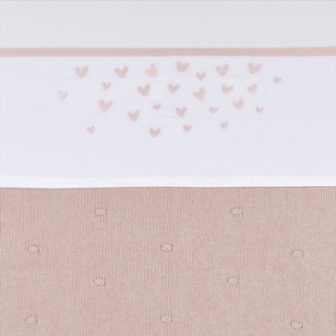 Meyco Baby Hearts ledikant laken - soft pink - 100x150cm