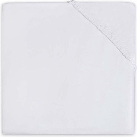 Jollein Baby Hoeslaken Ledikant Jersey 60x120cm - Wit
