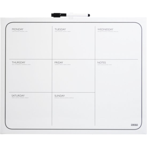 DESQ® Weekplanner 40 x 50 cm - Agenda indeling | Randloos | Whiteboardmarker | Magnetisch | Droog uitwisbaar | Nederlands