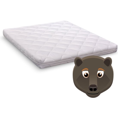 abz baby matras bruine beer - 75/95/6 cm
