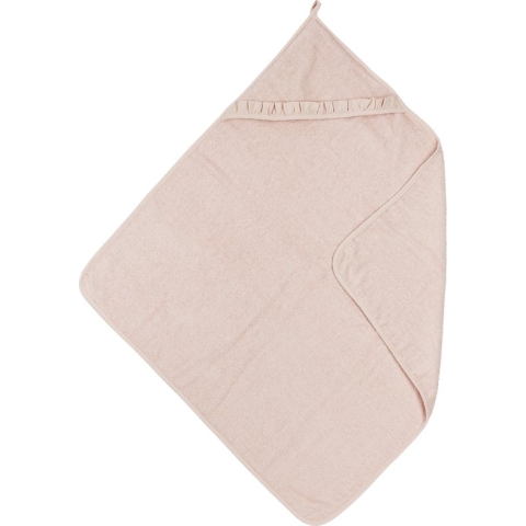Meyco Baby Ruffle badcape - soft pink - 80x80cm
