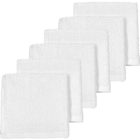 Meyco Baby Uni monddoekjes - 6-pack - badstof - white - 30x30cm