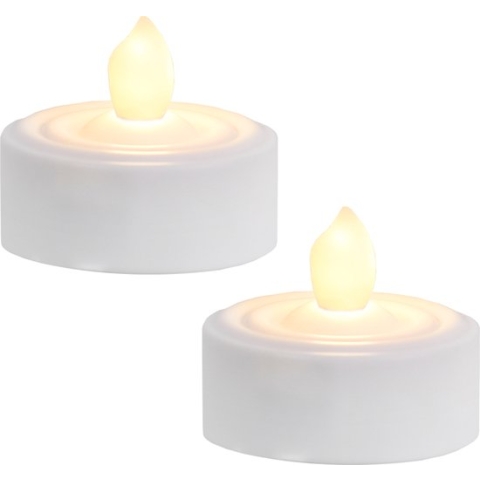 Star Trading Paulo LED theelichtjes - set van 2 - op batterijen - D 3.6 cm - H 2.9 cm