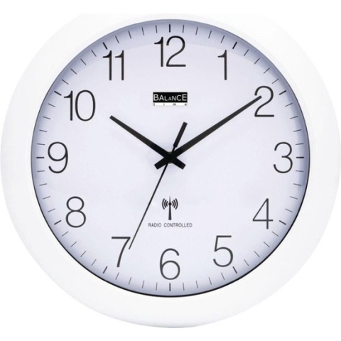 Zendergestuurde Wandklok 30 cm Analoog Wit/Zilver