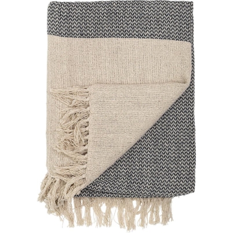 Bloomingville Matt Plaid - 160 x 130 cm - Naturel/Zwart