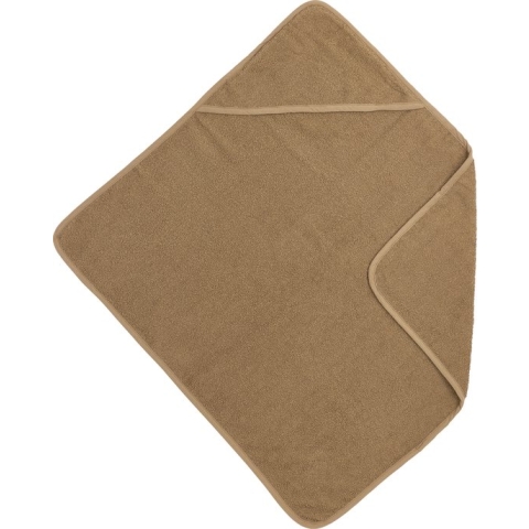 Meyco Baby Uni badcape - badstof - toffee - 75x75cm