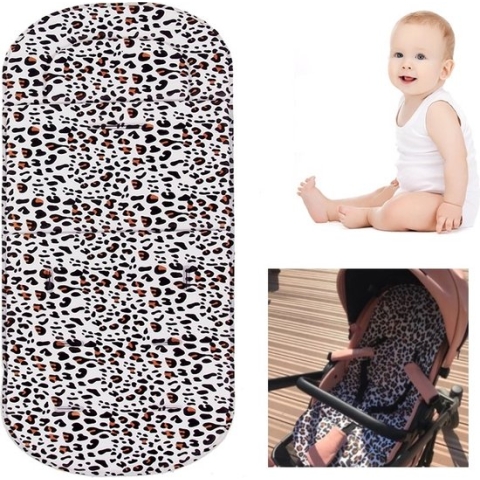 Allernieuwste Buggy Inleg Kussen Panter Print - Tweezijdig bruikbaar - Kinderwagen - Kinderstoel hoes - Wasbaar