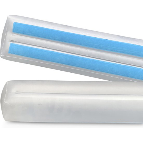 Blue Premium Opblaasbare bedrand - Wit/Blauw