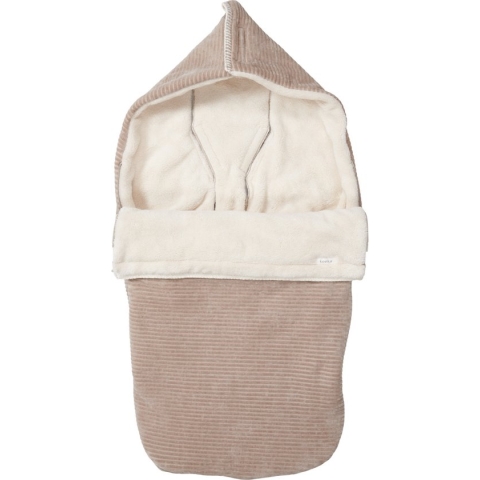Koeka Vik voetenzak voor buggy - corduroy met teddy voering - taupe