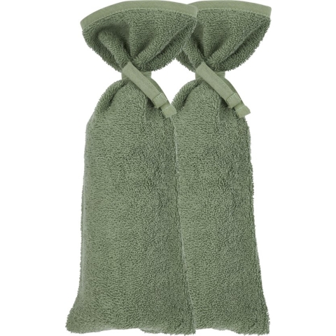 Meyco Baby Uni kruikenzak - 2-pack - badstof - forest green