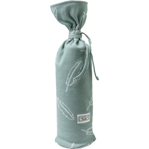 Meyco Baby Feathers kruikenzak - stone green