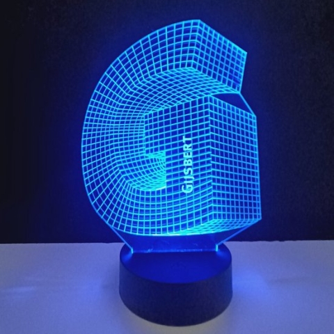 3D LED Lamp - Letter Met Naam - Gijsbert