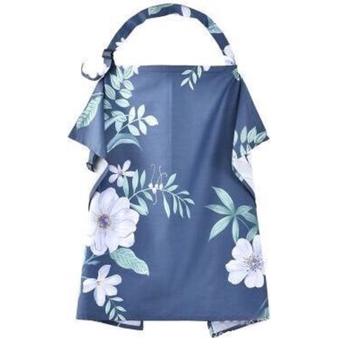 Voedingsdoek - Borstvoedingsdoek - Blauw Gebloemd
