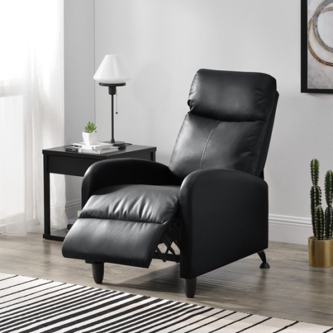Verstelbare relaxfauteuil 102x60x92 cm kunstleer zwart