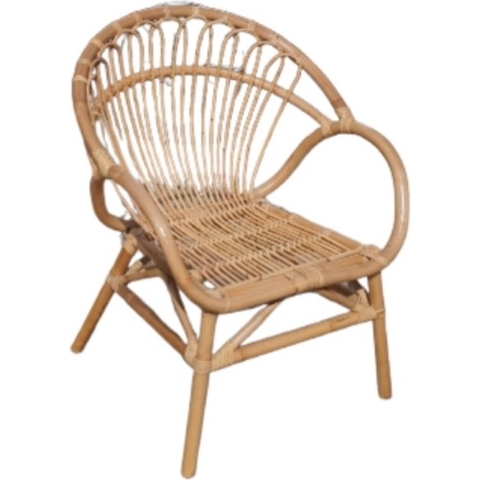 Mica Decorations Rotan stoel/fauteuil l.bruin