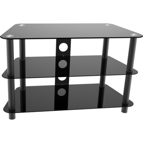 TV kast meubel - audio hifi meubel - 80 cm breed - zwart