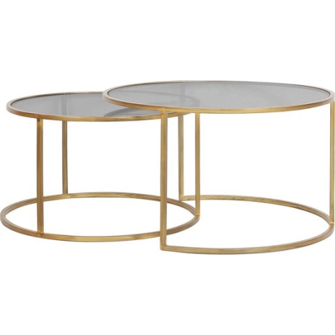 Light & Living - Salontafel DUARTE Set van 2 - 75x75x44cm - Goud