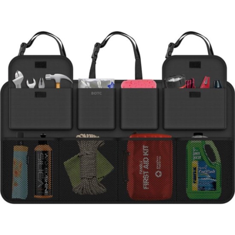 BOTC Autostoel organizer - luxe & stevige autostoel organizer - Auto stoel organiser - Zwart