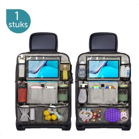 ForDig Universele Auto Organizer (1 stuk) met Tablet Houder - Grijs
