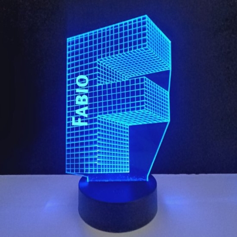 3D LED Lamp - Letter Met Naam - Fabio