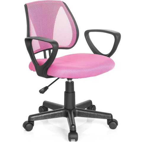 Bureaustoel - Met Armleuning - Kinderen - Stof - Roze - Ergonomisch