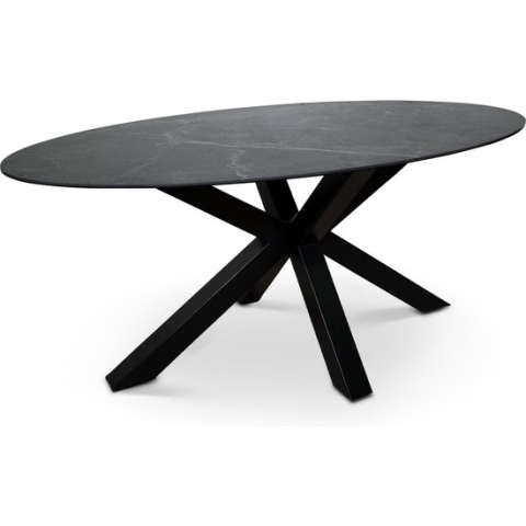 Milton & Oldbrook Eettafel 180 cm Avila Keramiek Zwart