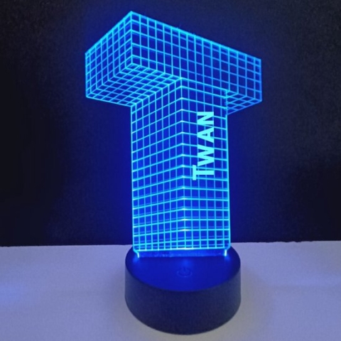 3D LED Lamp - Letter Met Naam - Twan