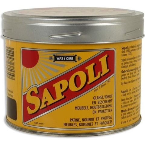 SAPOLI - Boenwas vast - Donkere Eik - 450 ML - ERES 38135