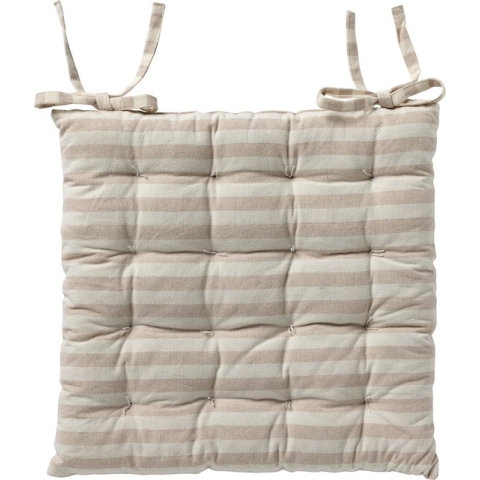 Dutch Decor - COOPER- Matraskussen met gestreept motief- Pumice Stone - vierkant - 40x40 cm - Zitkussen