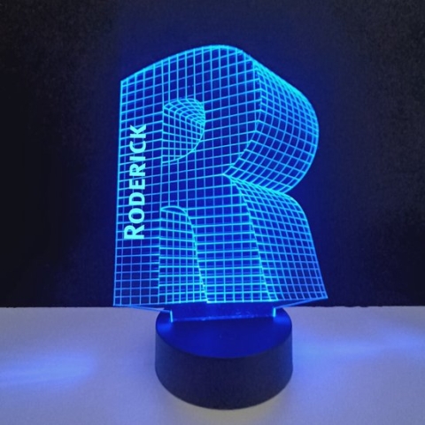 3D LED Lamp - Letter Met Naam - Roderick