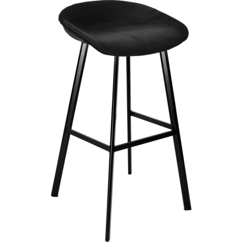 Kick Barkruk Finn Laag - Velvet Zwart