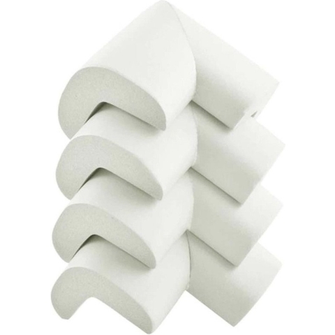 Hoekbescherming voor kinderen - 4 stuks - Wit - met dubbelzijdig tape