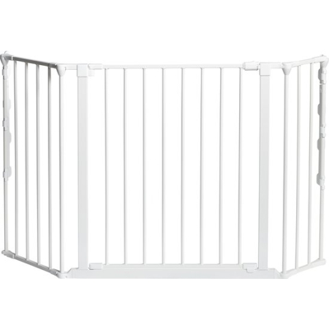 BabyDan - Flex V- max 125cm wit - Hoektraphek - Hoog 72cm Deur:72 cm - section :20 cm - section :33 cm - muurbev. : 4 cm