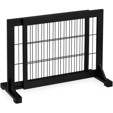 Relaxdays veiligheidshekje uitschuifbaar - kinderhekje - deurhek - 56 cm hoog - zwart