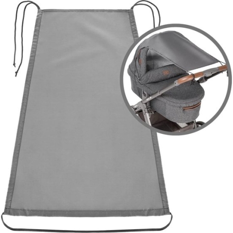 Zonnescherm kinderwagen universeel - Zonnedoek buggy - Bambino grijs