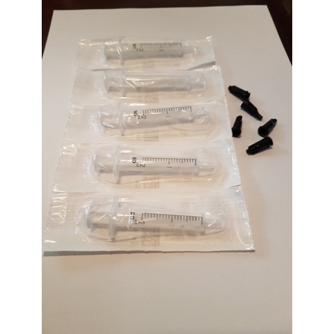Colostrumspuitjes 2 cc met dop (5 stuks) spuitjes steriel moedermelkspuitjes