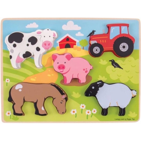 Puzzel - Boerderij - Dikke stukken - 5st.