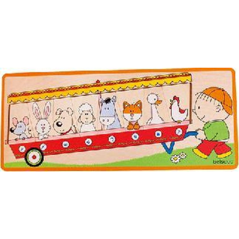 Houten legpuzzel jonge dieren