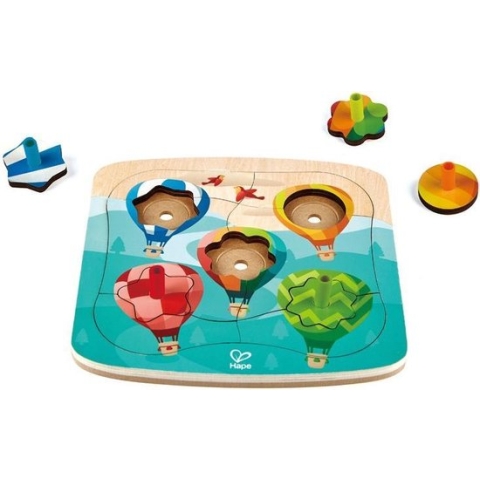 Hape Vormenpuzzel Draaiende Ballonnen Junior Hout 11 Stukjes