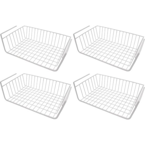 4x Kast opberg/opruim mandjes van staal 40 X 27 CM