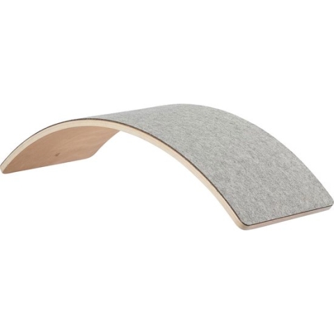Balanceerbord: WAVE 84x29,5x1,8cm, met vilt, hout, 2+
