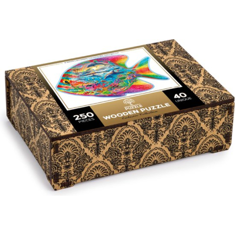 Wooden City Puzzel: MAGIC FISH 250/40, in hout, 8+