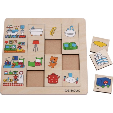 Beleduc Puzzel Ons Huis 12 Stukjes 25 Cm