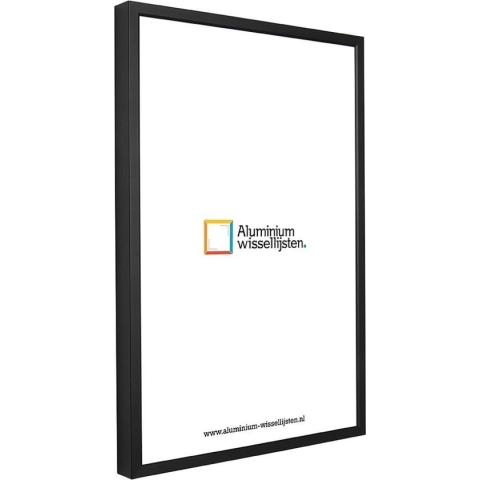 Aluminium Wissellijst 61 x 91,5 Zwart - Ontspiegeld Acrylite - Professional