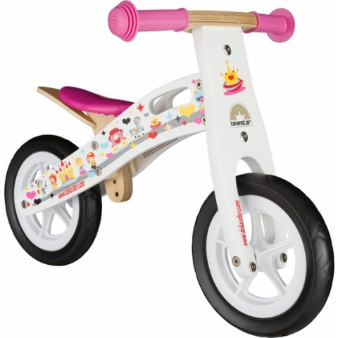 Bikestar, houten loopfiets, 10 inch wielen, prinses