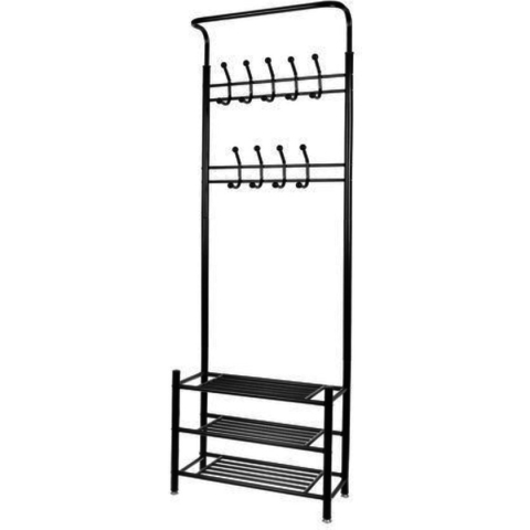 Kledingrek - Hanger voor kleding - rek met schoenenplank -  Organizer Opberger - 192x65x29cm